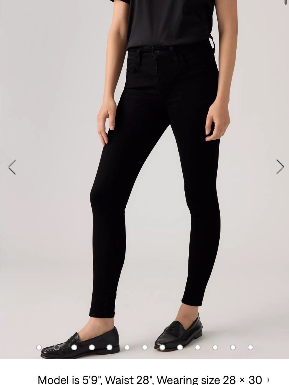 Levi's 720 Black High-Rise Super Skinny Jeans for Women